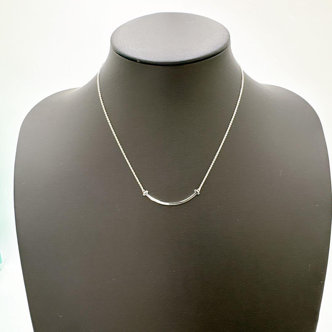 極美品 ティファニー Tスマイル スモール ネックレス シルバー925