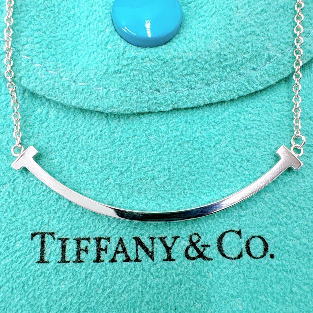 極美品 ティファニー Tスマイル スモール ネックレス シルバー925