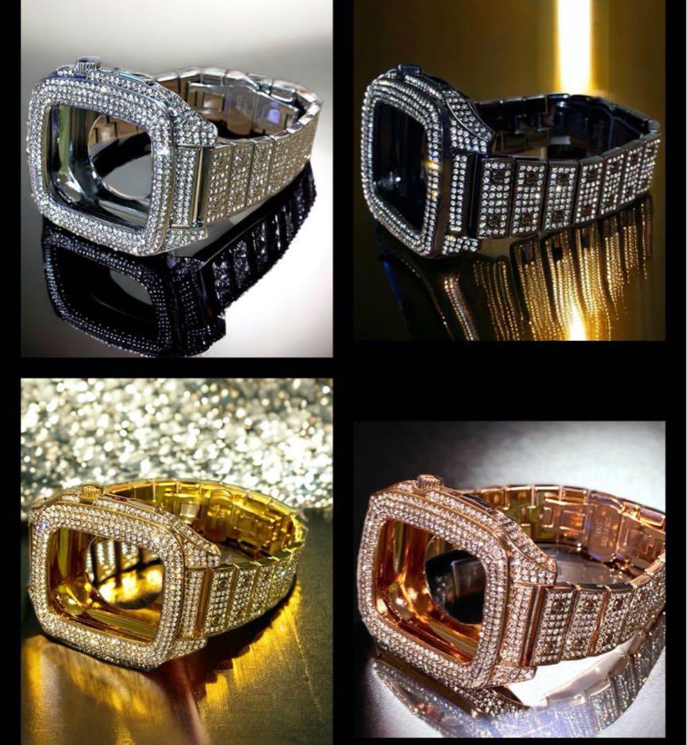 G55★AppleWatchステンレスバンドアップルウォッチキラキラカバーケース