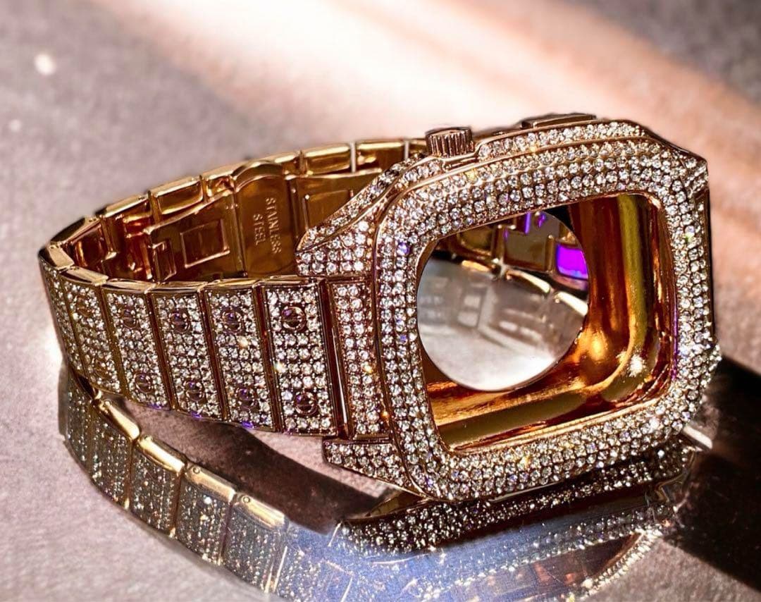 G55★AppleWatchステンレスバンドアップルウォッチキラキラカバーケース