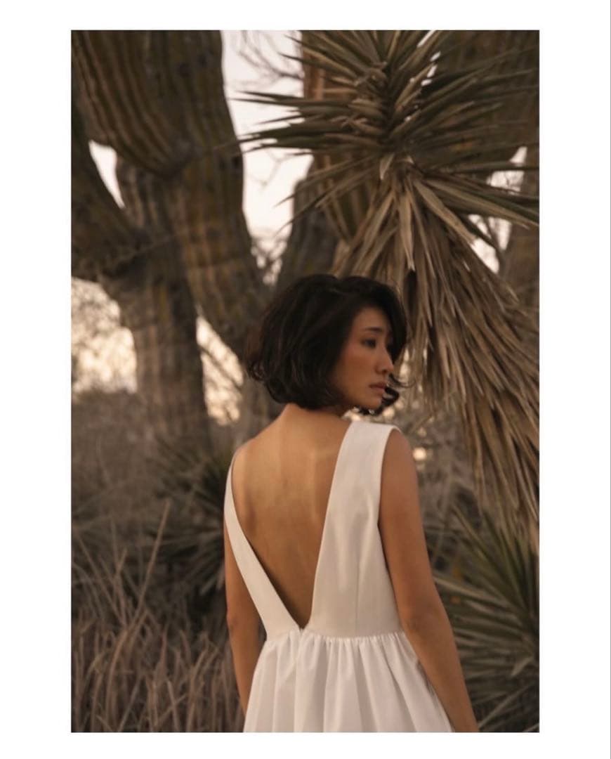 Nala Cactus オールインワン 白 S バックオープン