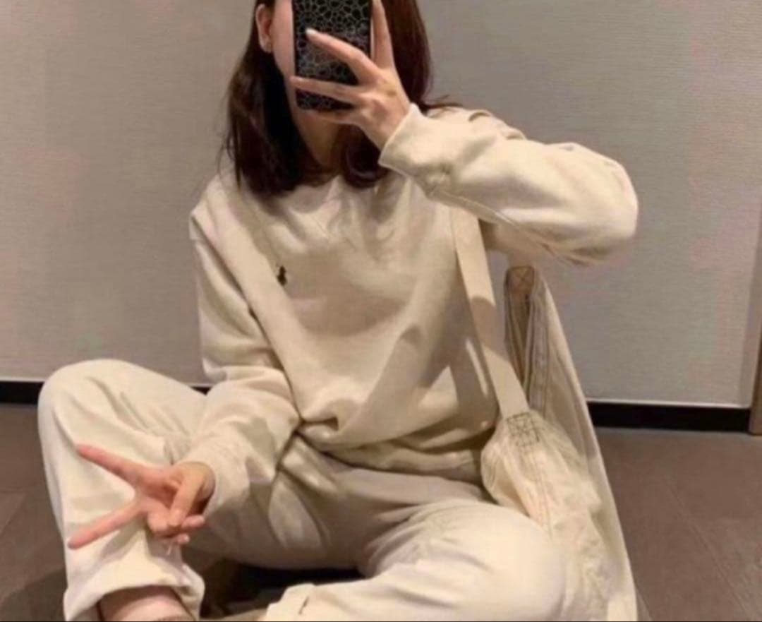 美品　ラルフローレン　スウェット　ベージュ　M