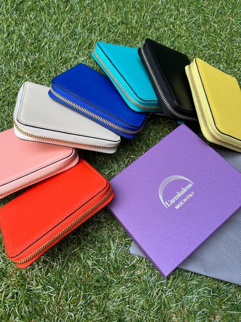 ラルコバレーノ /ラウンドジップミニウォレット財布 ④LA393OR