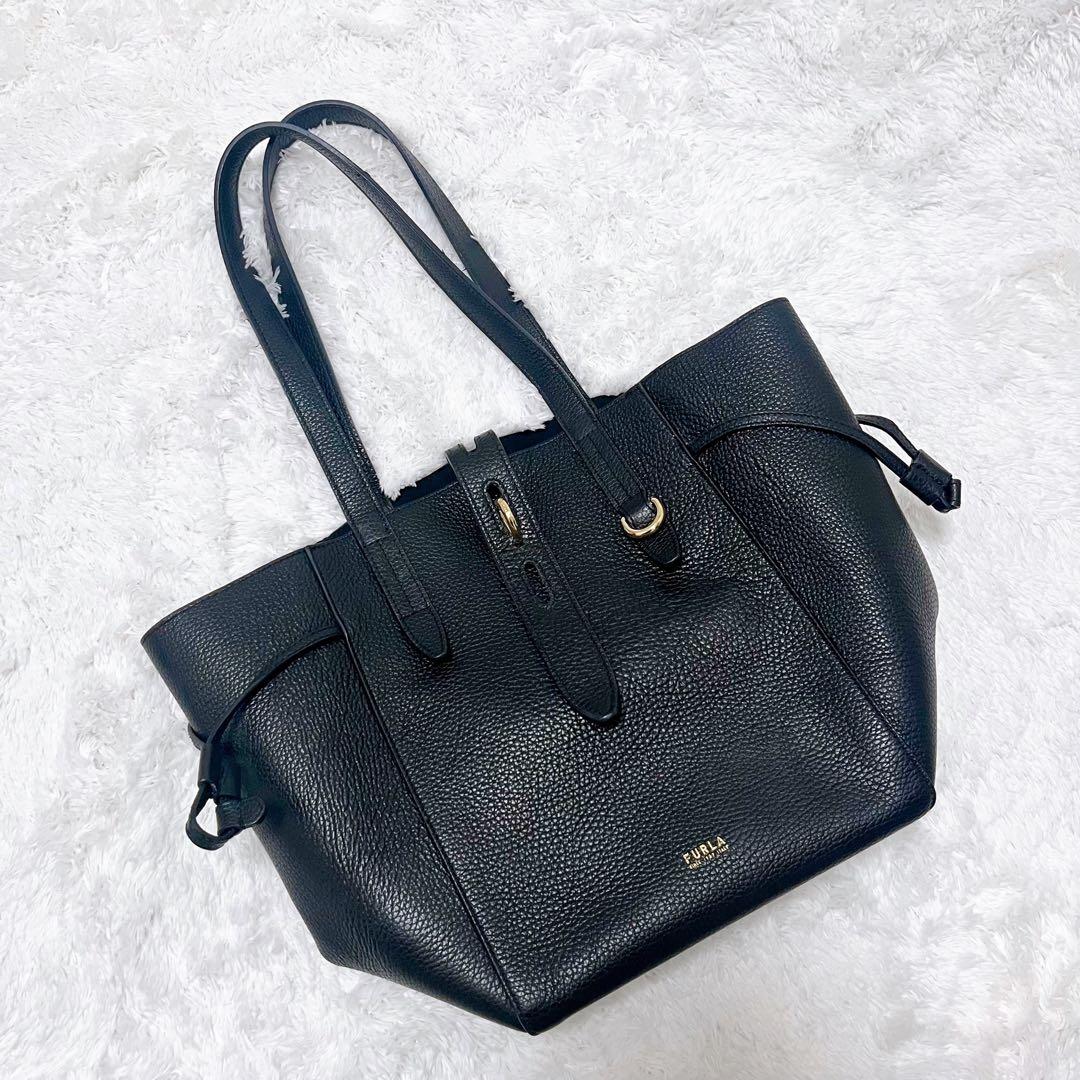 【新品未使用】A4 FURLA フルラ トートバッグ NET Mサイズ シボ