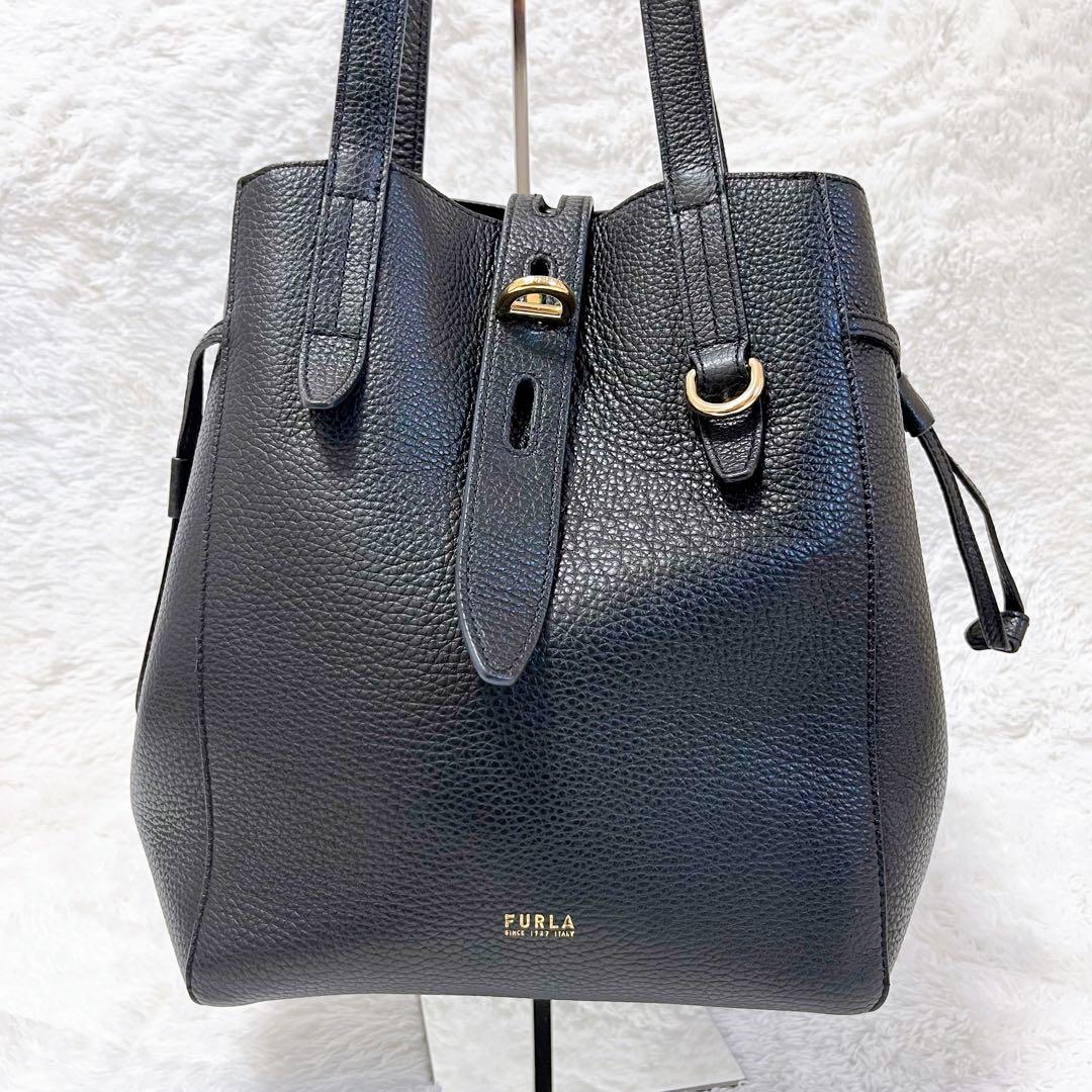 【新品未使用】A4 FURLA フルラ トートバッグ NET Mサイズ シボ