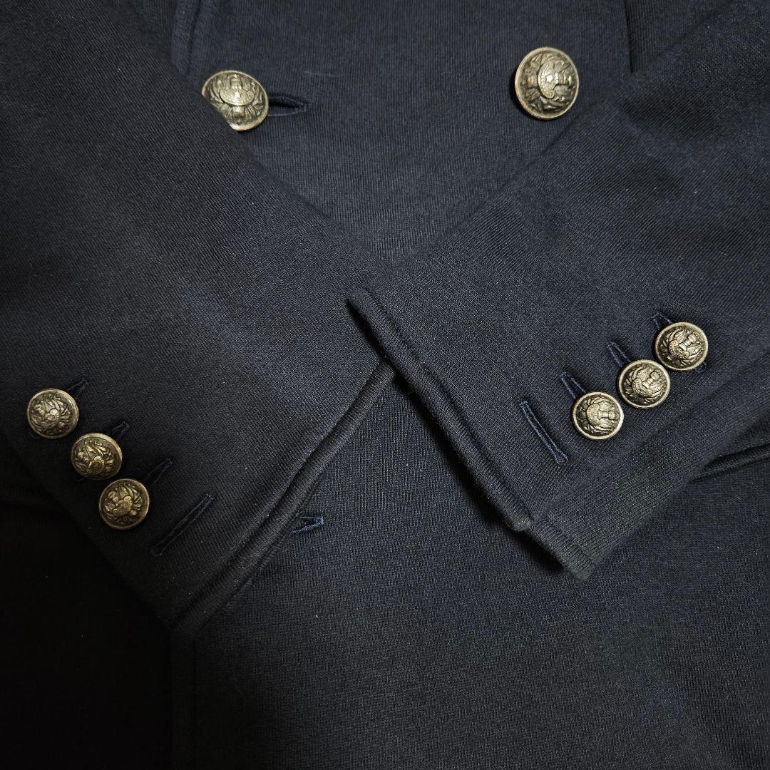 Balmain ネイビー ダブルブレスト テーラードジャケット 44