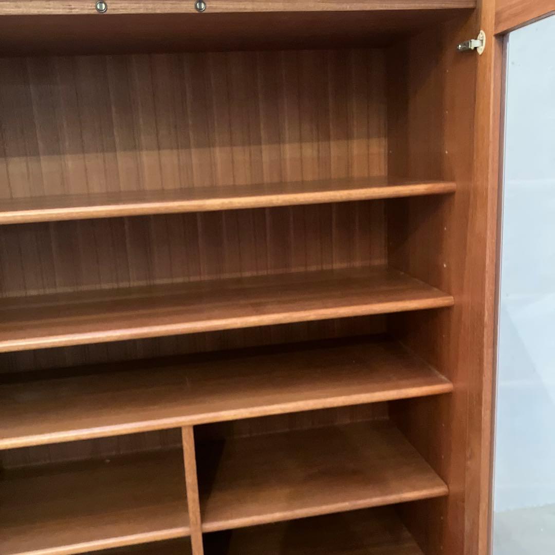 希少 ジャパンヴィンテージ 日田工芸 キャビネット 飾り棚 本棚 食器棚 チーク