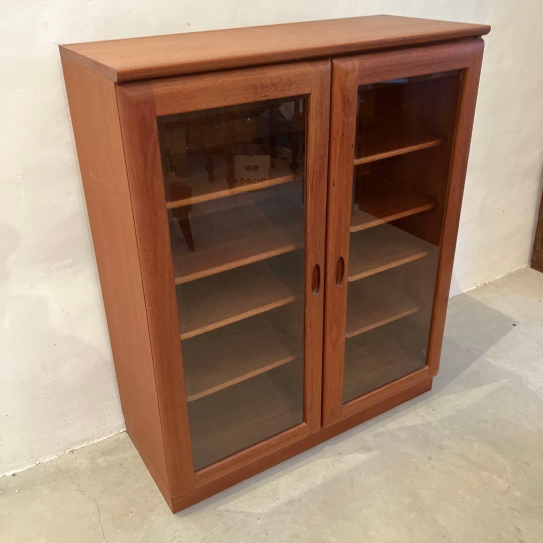 希少 ジャパンヴィンテージ 日田工芸 キャビネット 飾り棚 本棚 食器棚 チーク