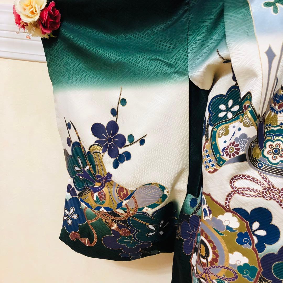 七五三 五歳‼️豪華Green系兜金彩煌びやか❤️完全フルセット‼️家から揃える無し