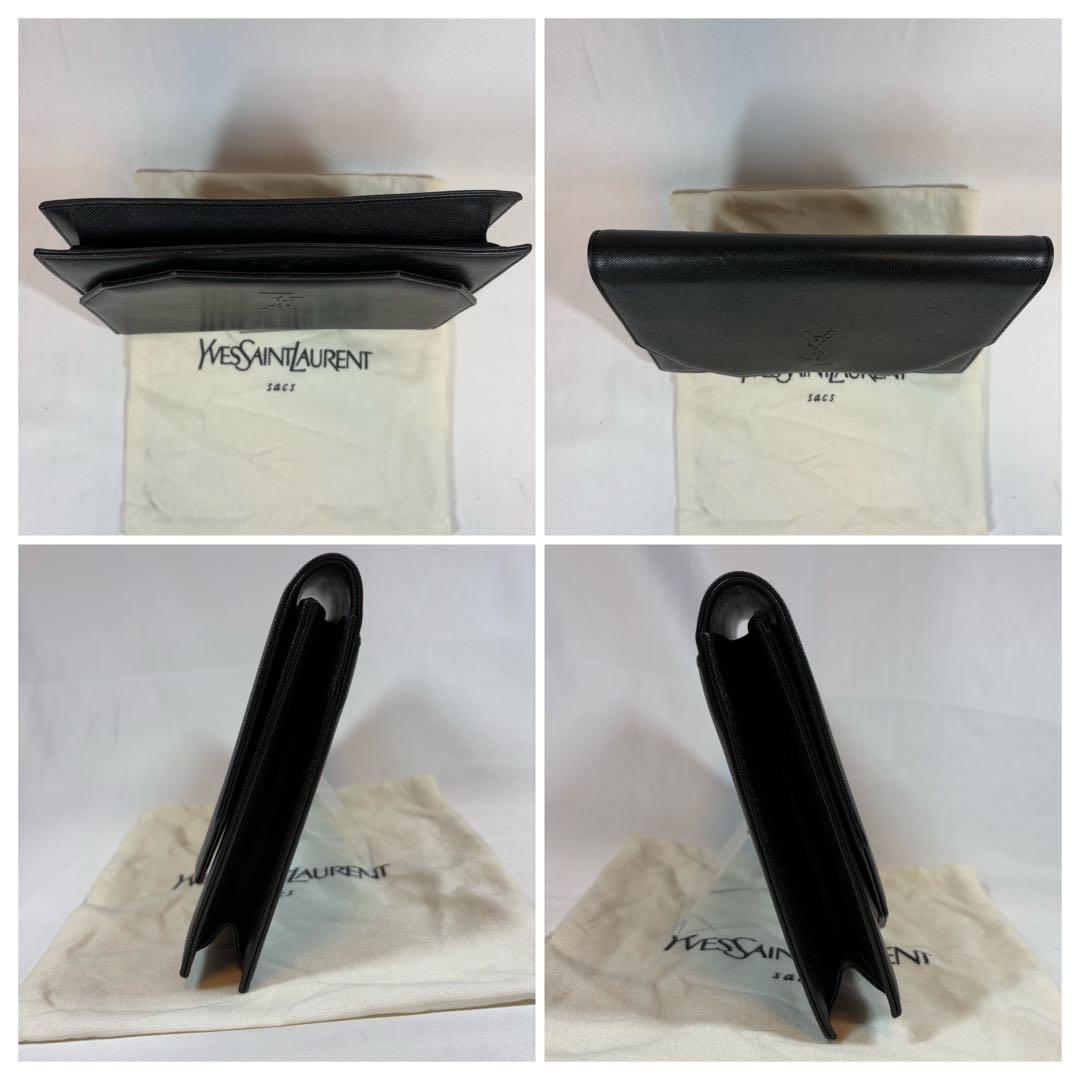 Yves Saint Laurent イヴ・サンローラン レザー クラッチバッグ