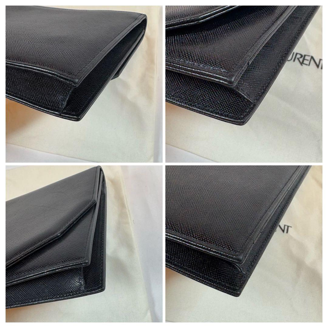 Yves Saint Laurent イヴ・サンローラン レザー クラッチバッグ