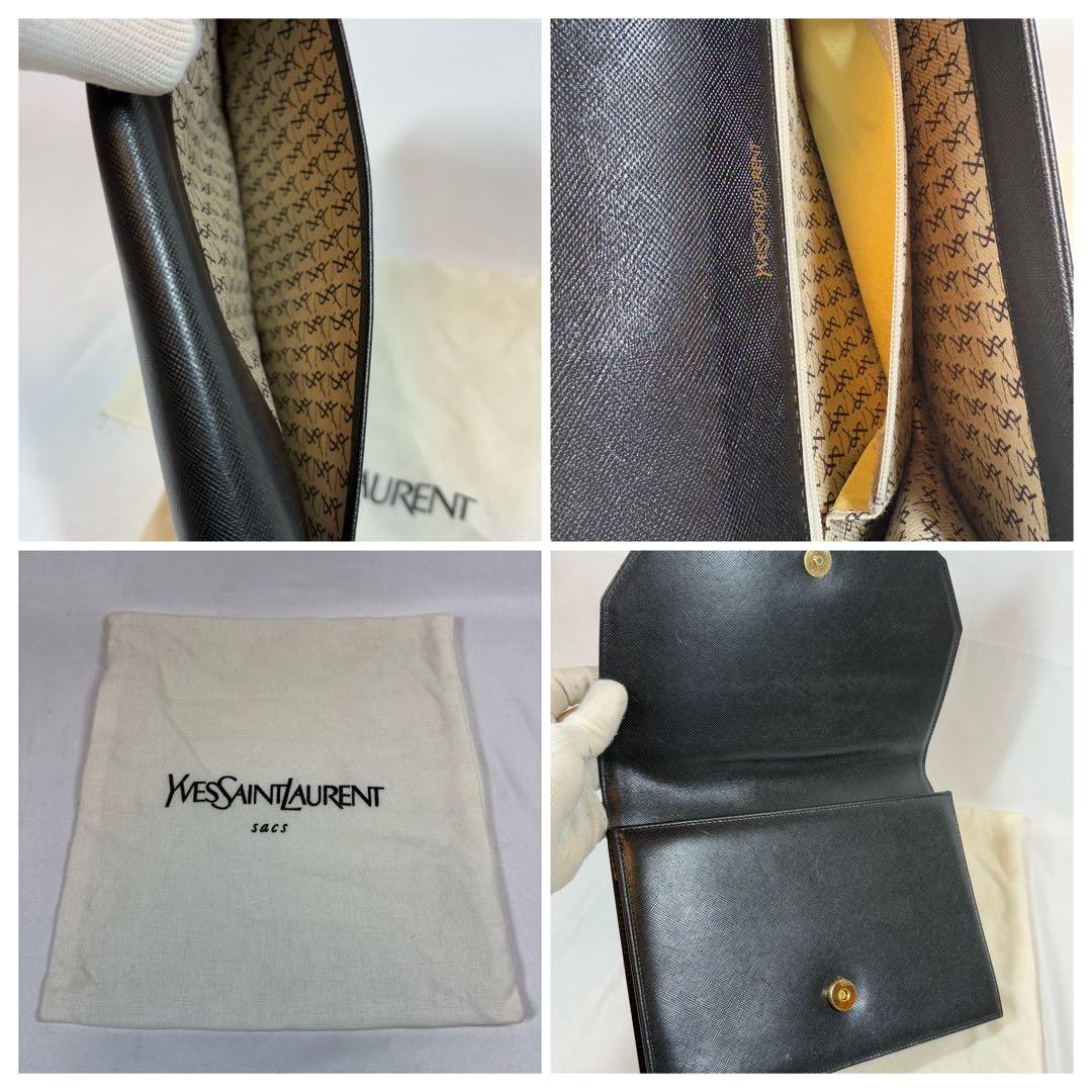 Yves Saint Laurent イヴ・サンローラン レザー クラッチバッグ
