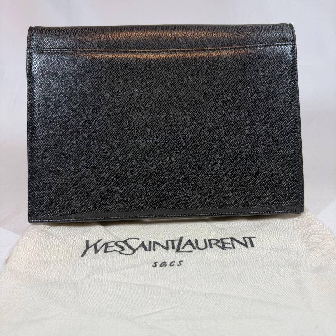 Yves Saint Laurent イヴ・サンローラン レザー クラッチバッグ