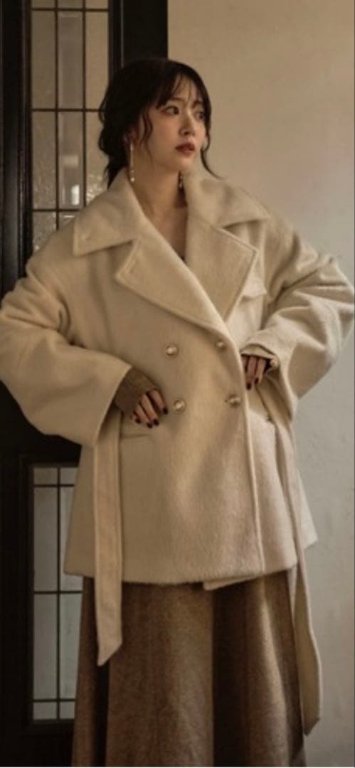 mideal shaggy middle coat シャギーミドルコート