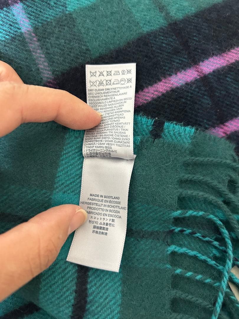 【美品】Johnstons of Elgin カシミヤ100% マフラー