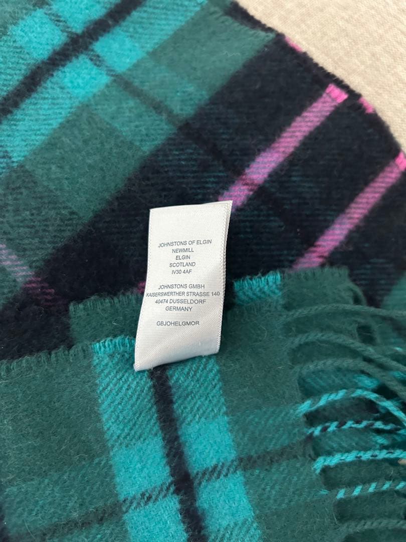 【美品】Johnstons of Elgin カシミヤ100% マフラー