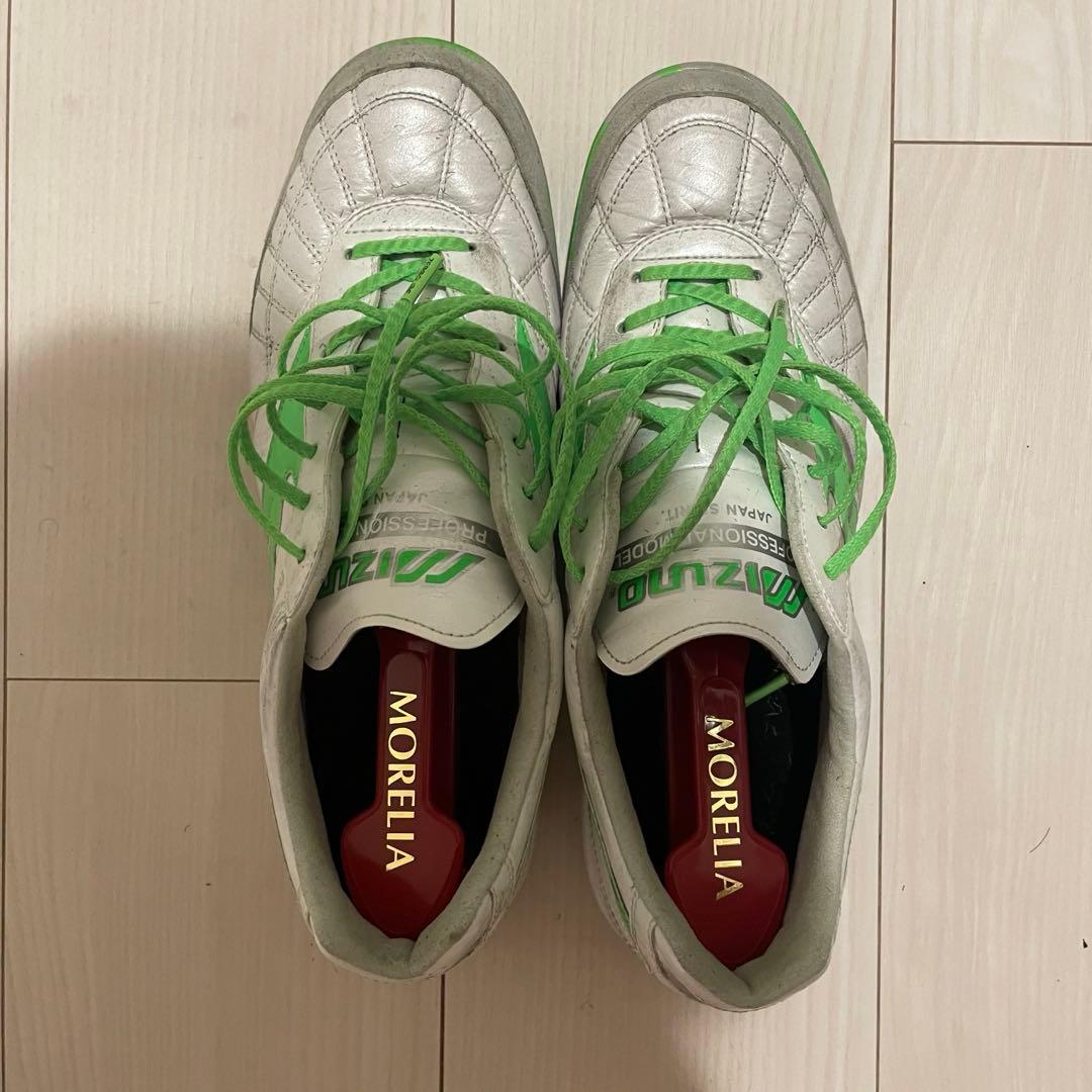 【美品】ミズノ モレリア SALA JAPAN TF(ホワイト×グリーン)