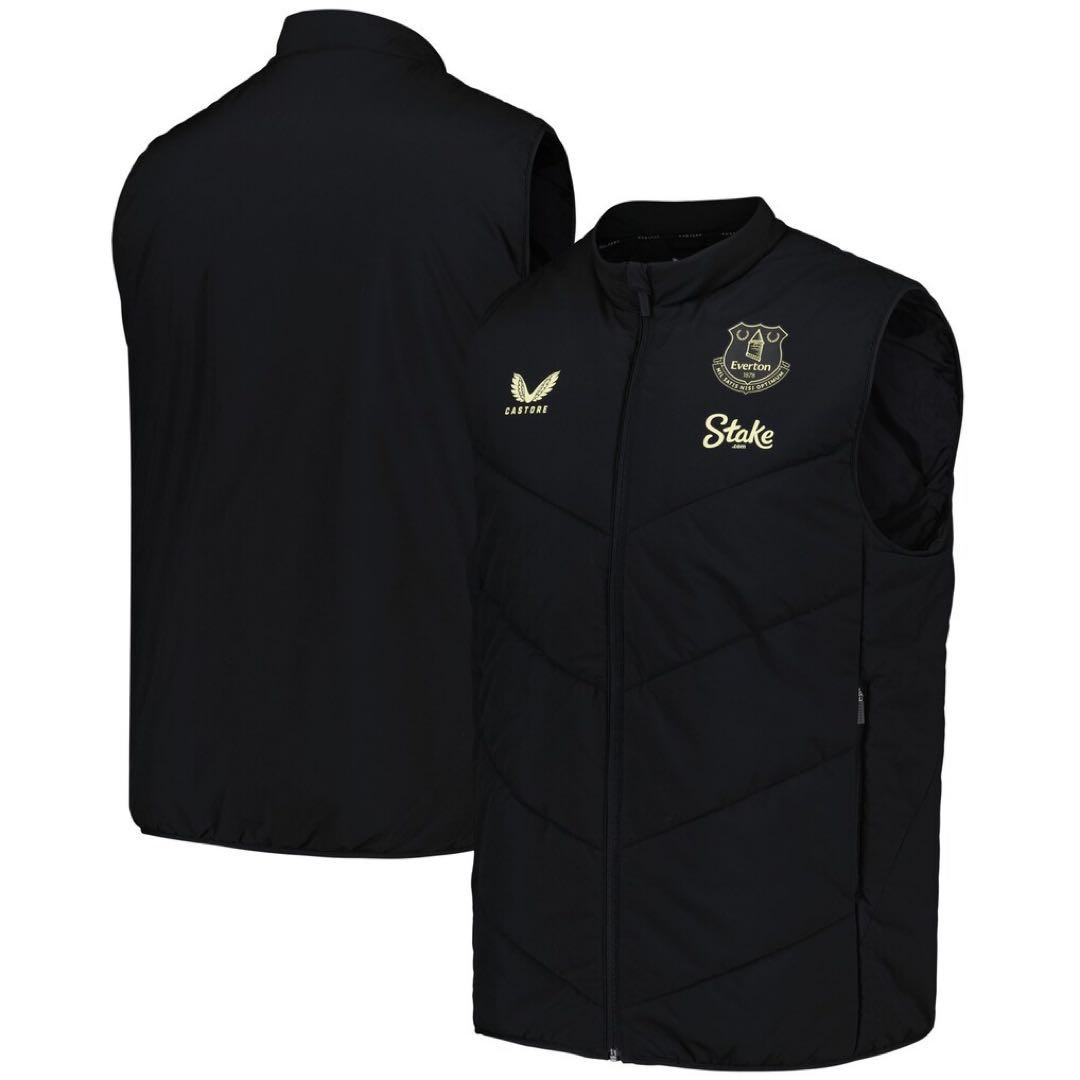 【Castore】エバートン　ノースリーブベンチコート ブラック