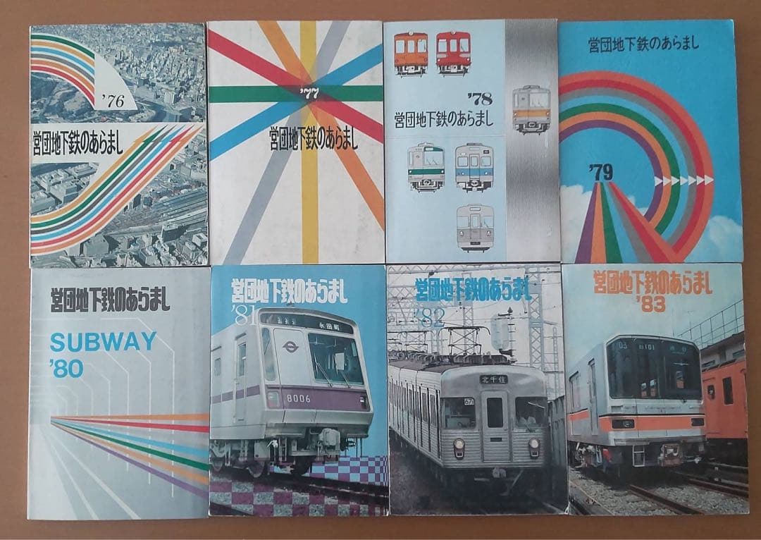 営団地下鉄のあらまし76年〜83年　8冊セット（分売不可）
