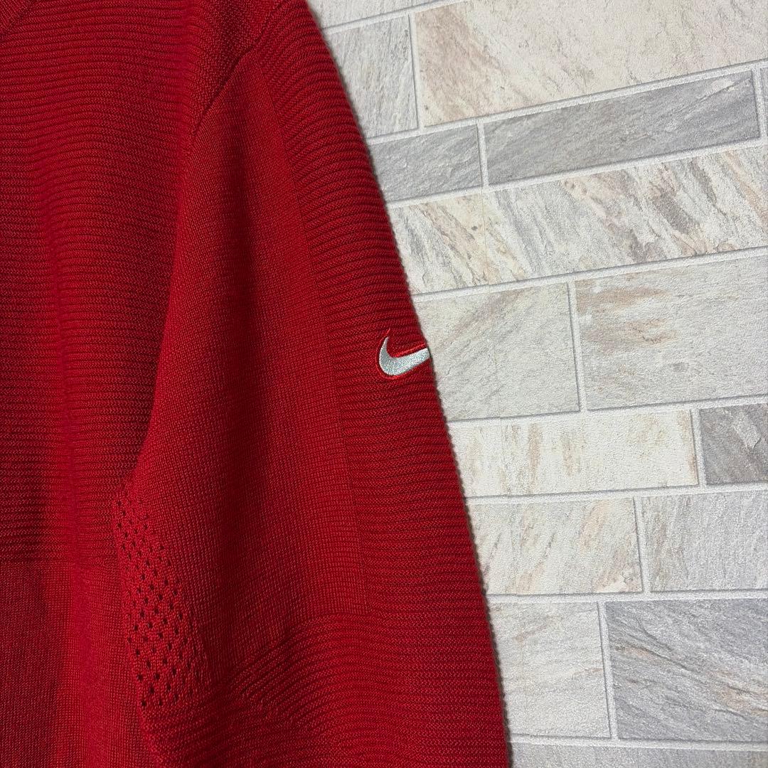 NIKE GOLF タイガーウッズコレクション ニット ウール混 タイガーレッド