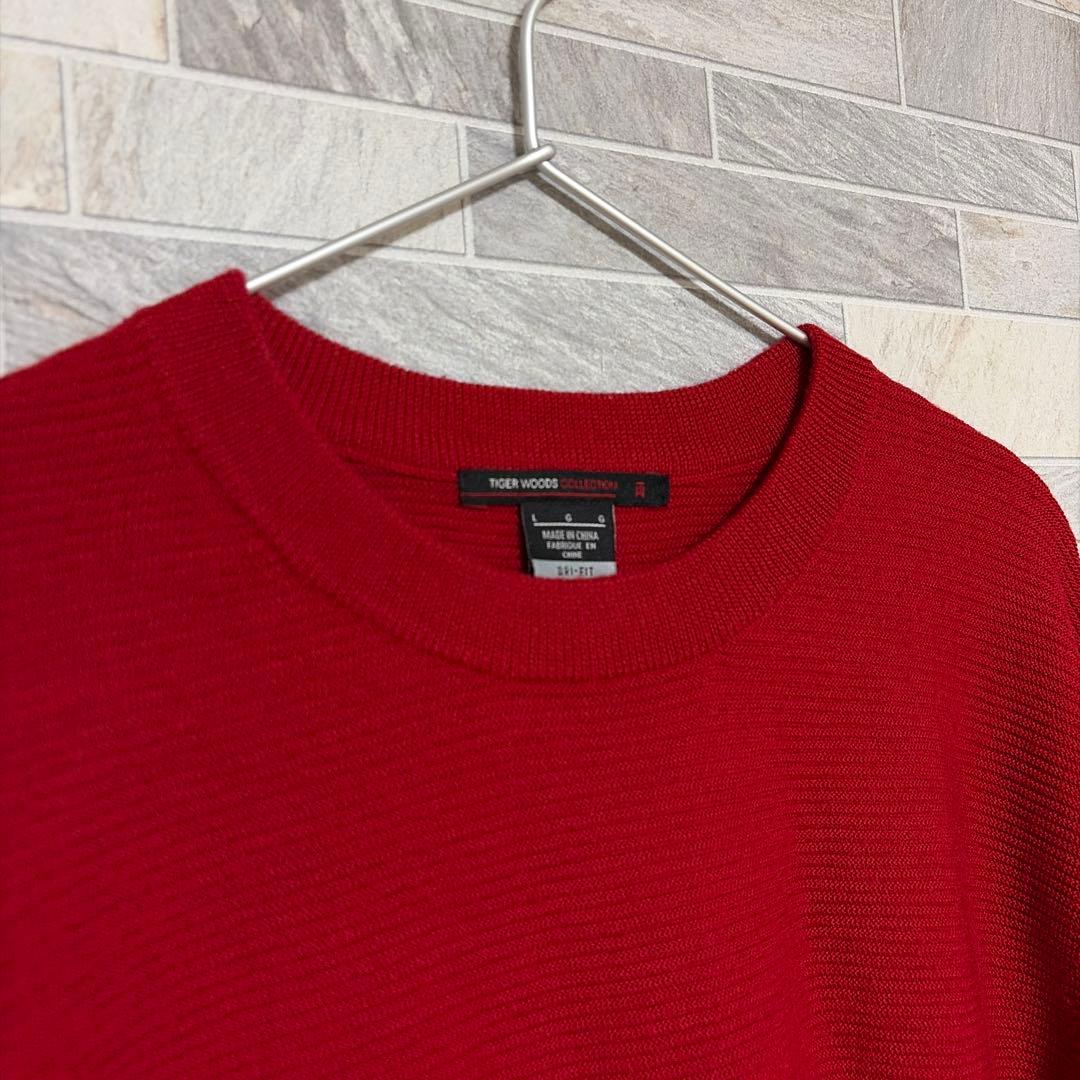 NIKE GOLF タイガーウッズコレクション ニット ウール混 タイガーレッド