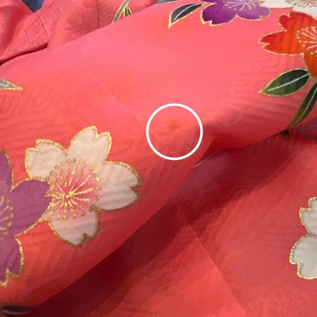 アンティーク 七五三 三歳〜五歳 着物 被布 フルセット しだれ桜 折鶴 付け襟