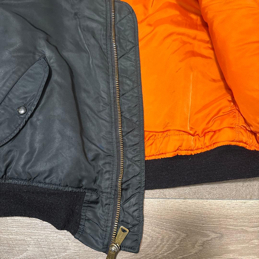 レアモデル　ALPHA 80s ma-1 oliveベースblackモデル