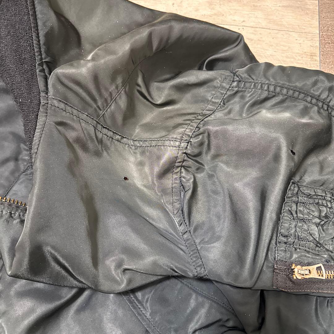 レアモデル　ALPHA 80s ma-1 oliveベースblackモデル