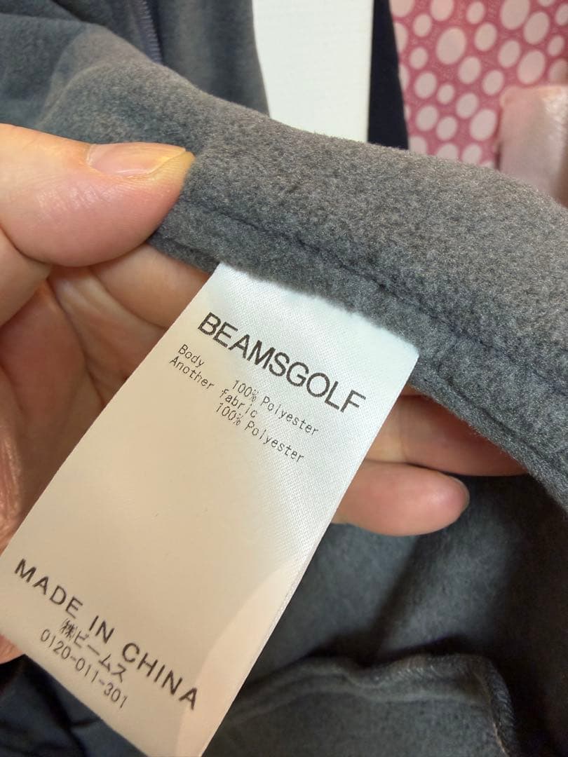 BEAMS GOLF フード付きフリースジャケット　XL