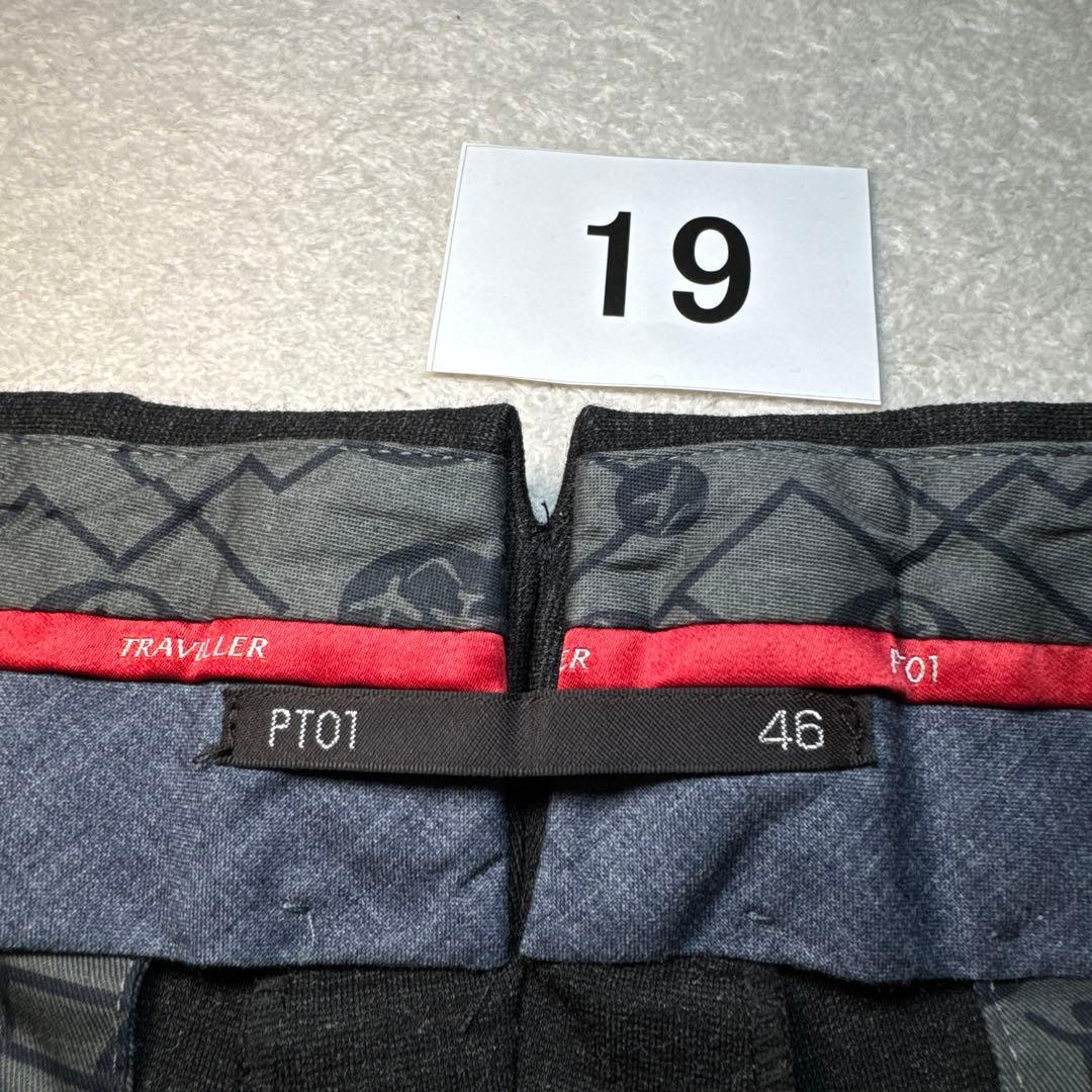 19 極美品　PT01 ピーティーゼロウーノ　スラックス　46 グレー