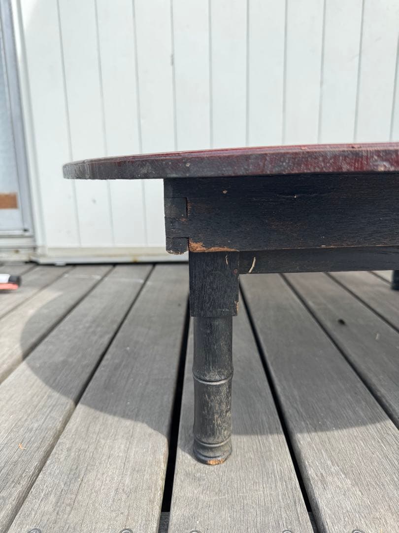 ちゃぶ台 折りたたみ 昭和レトロ 座卓 丸テーブル 古道具