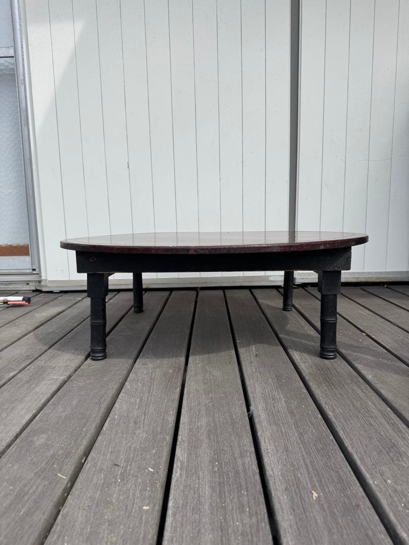 ちゃぶ台 折りたたみ 昭和レトロ 座卓 丸テーブル 古道具