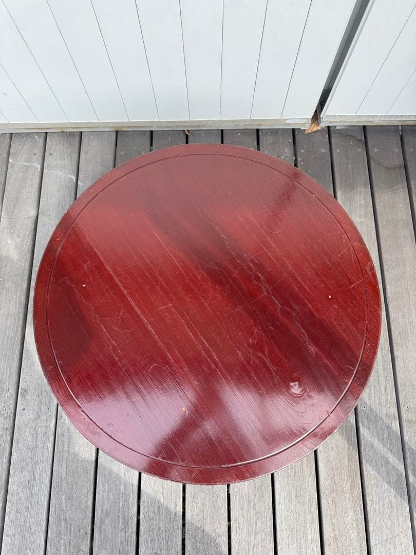 ちゃぶ台 折りたたみ 昭和レトロ 座卓 丸テーブル 古道具