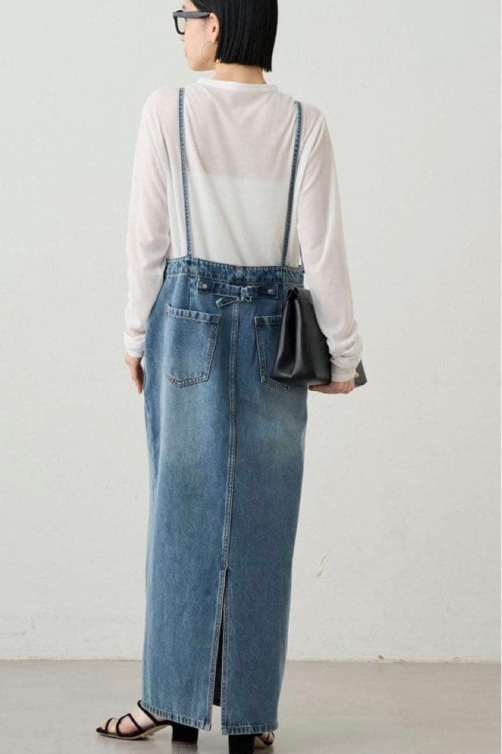 【LOUNGEDRESS】デニム　サロペットスカート