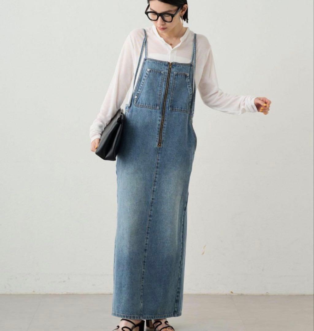 【LOUNGEDRESS】デニム　サロペットスカート