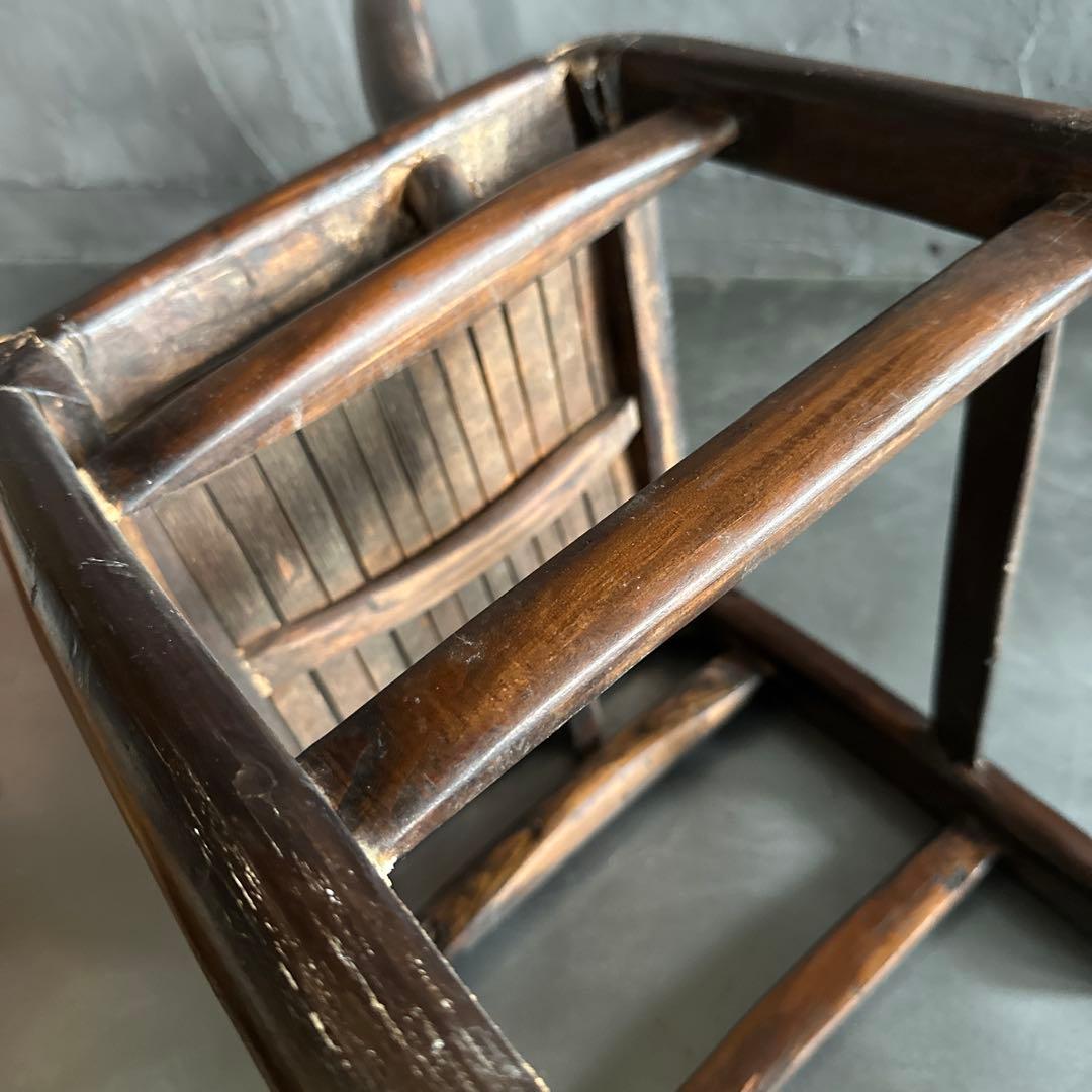お値下げ❣️中国の古い丈夫な椅子　味のあるヴィンテージチェア