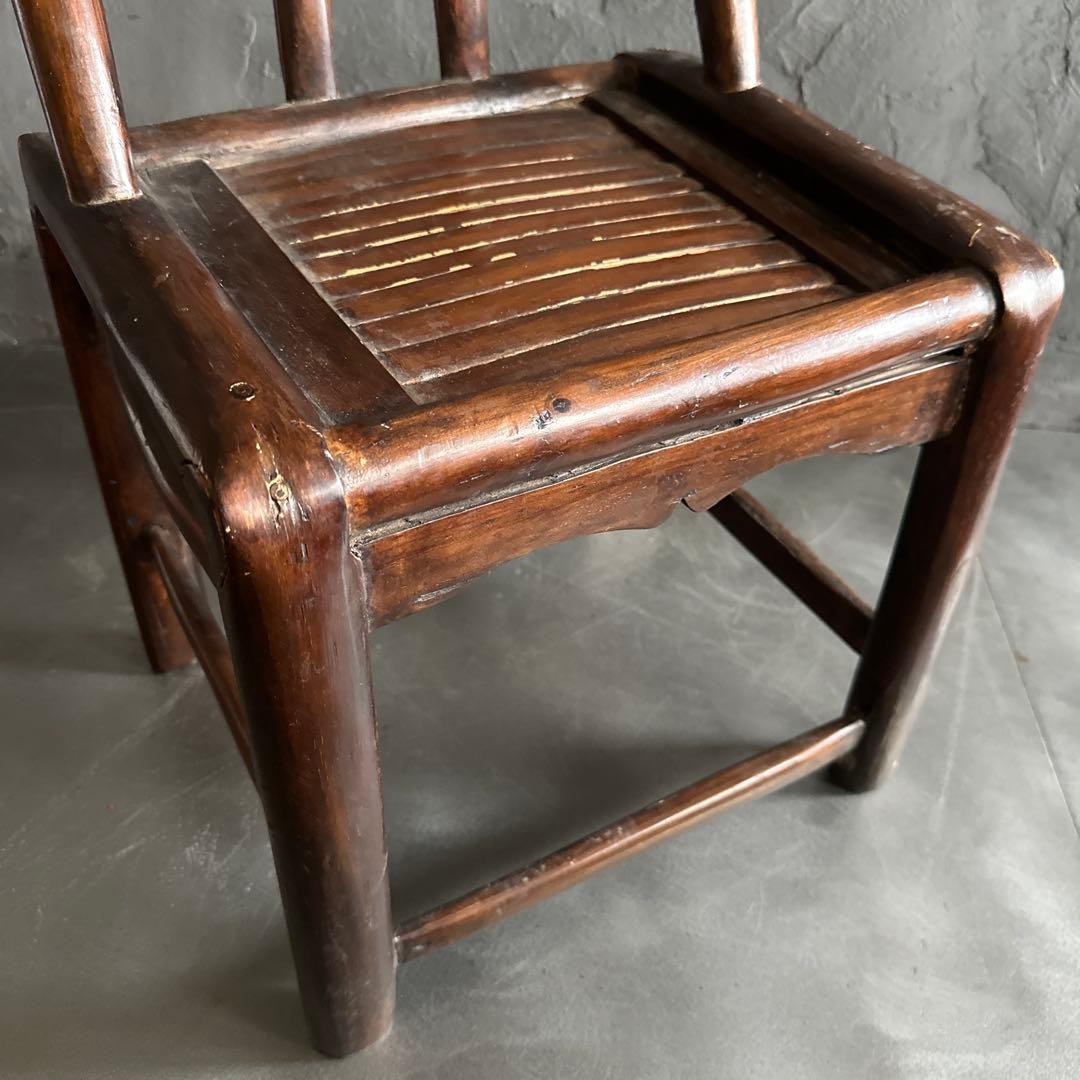 お値下げ❣️中国の古い丈夫な椅子　味のあるヴィンテージチェア