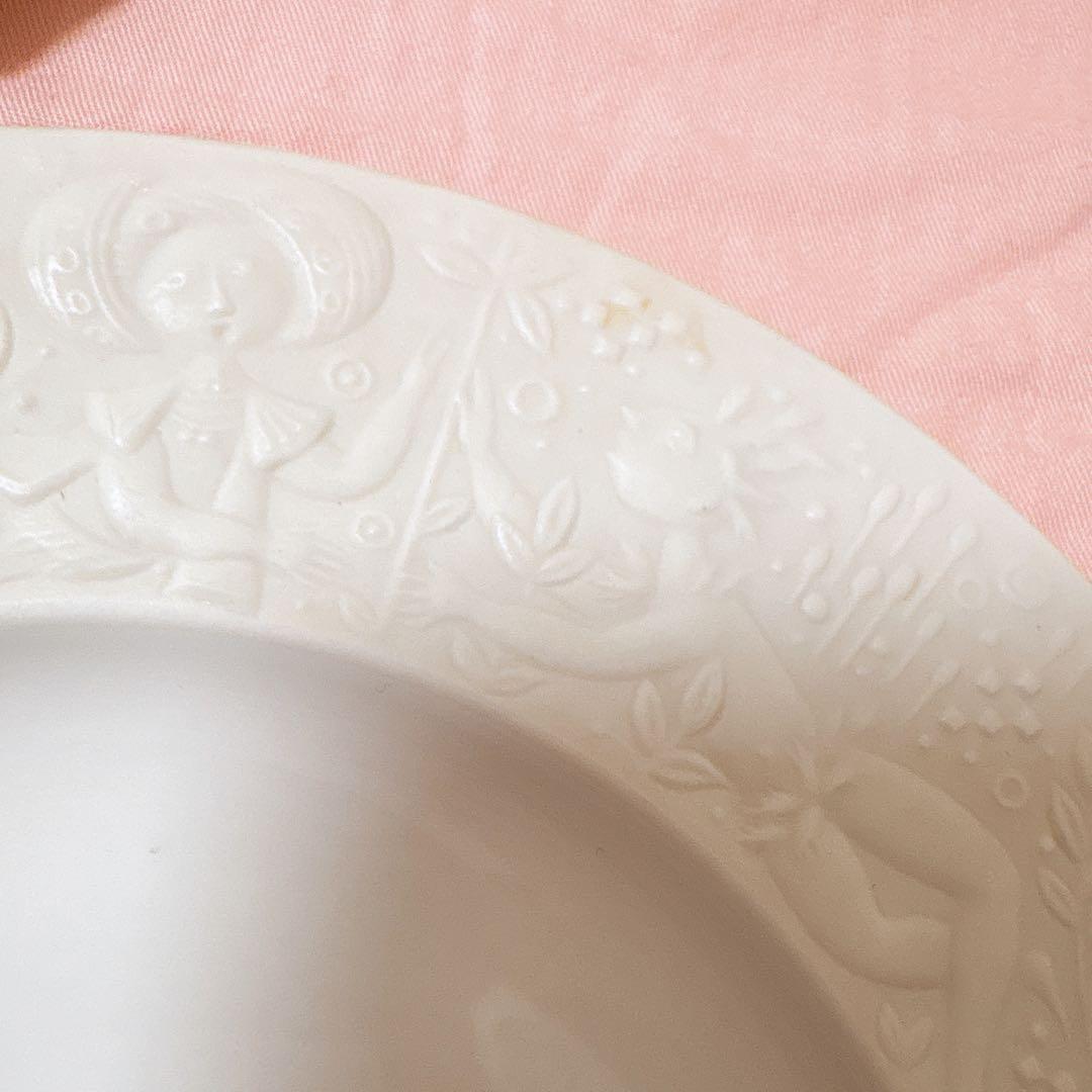 ローゼンタール ホワイト 魔笛 マテキ 陶磁器 浮き彫り皿 19cm 3枚セット