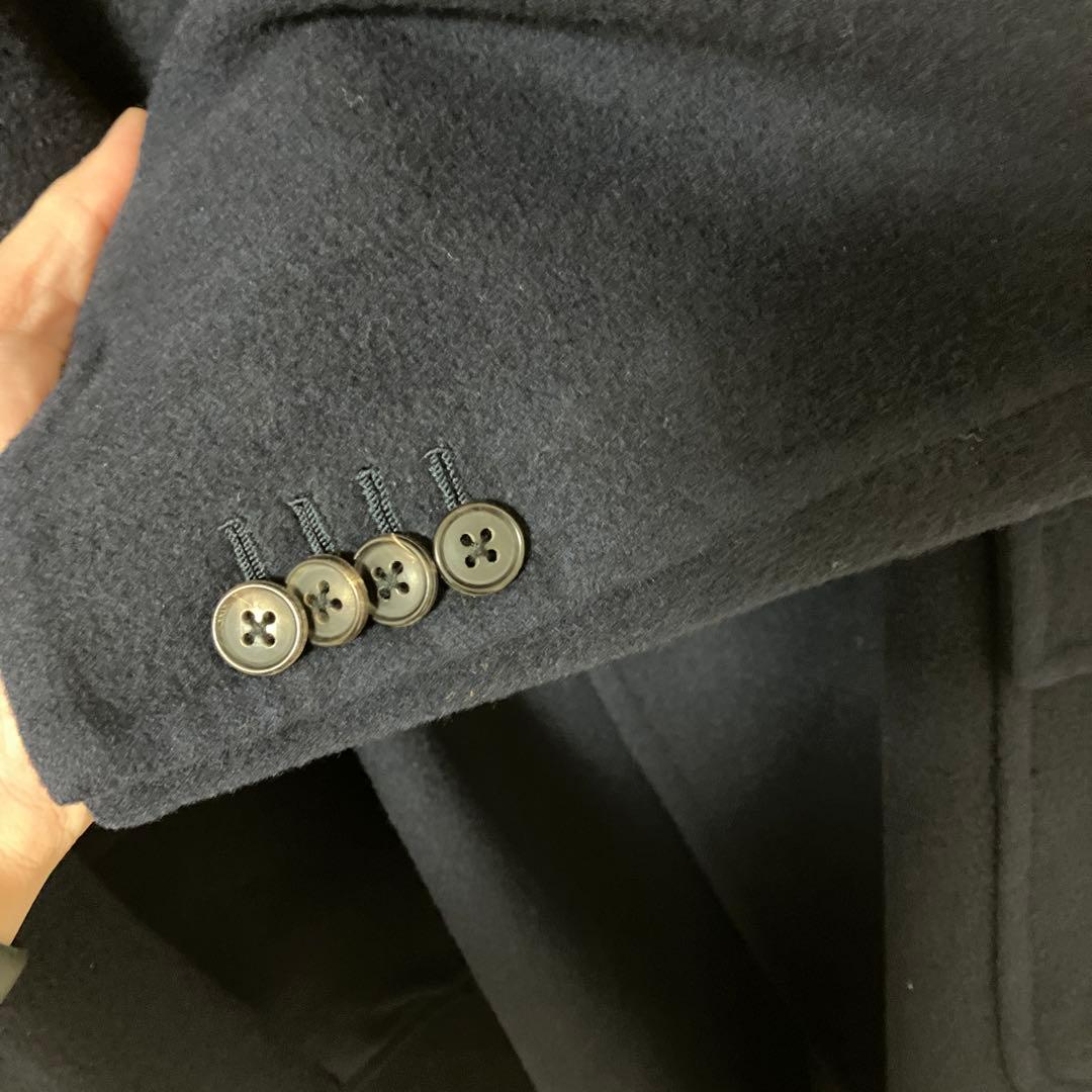 値下げしました　ベルベスト　ネイビー ウール ダブルブレスト コート　50