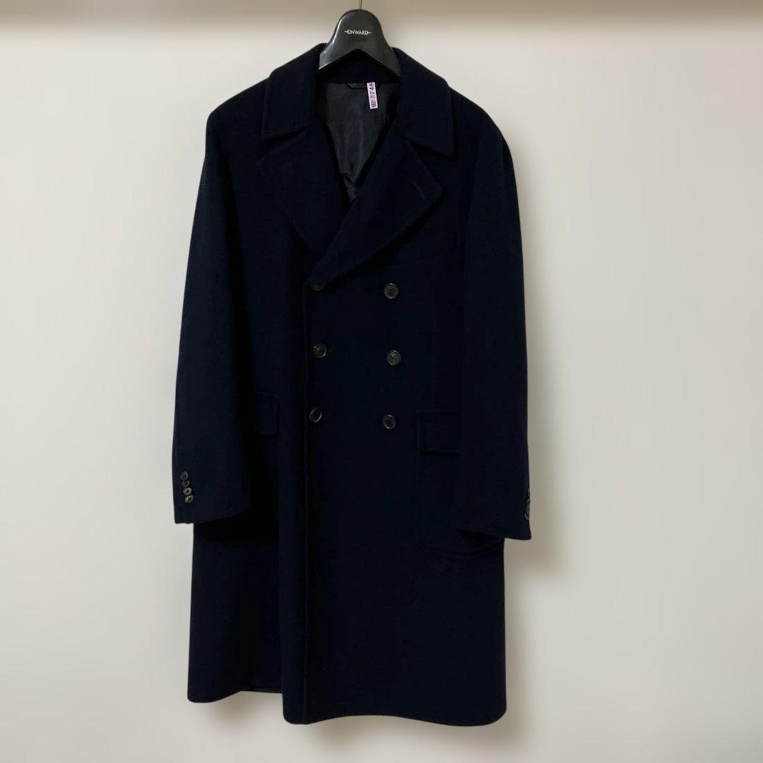 値下げしました　ベルベスト　ネイビー ウール ダブルブレスト コート　50