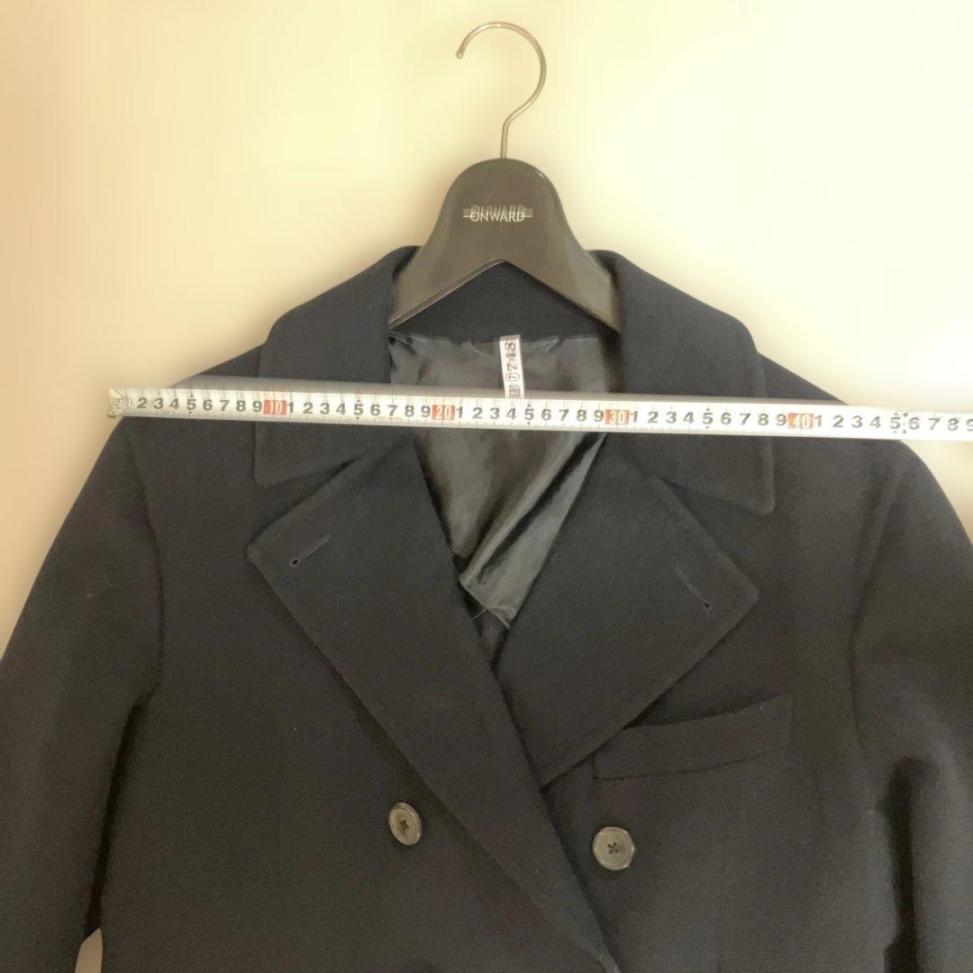 値下げしました　ベルベスト　ネイビー ウール ダブルブレスト コート　50