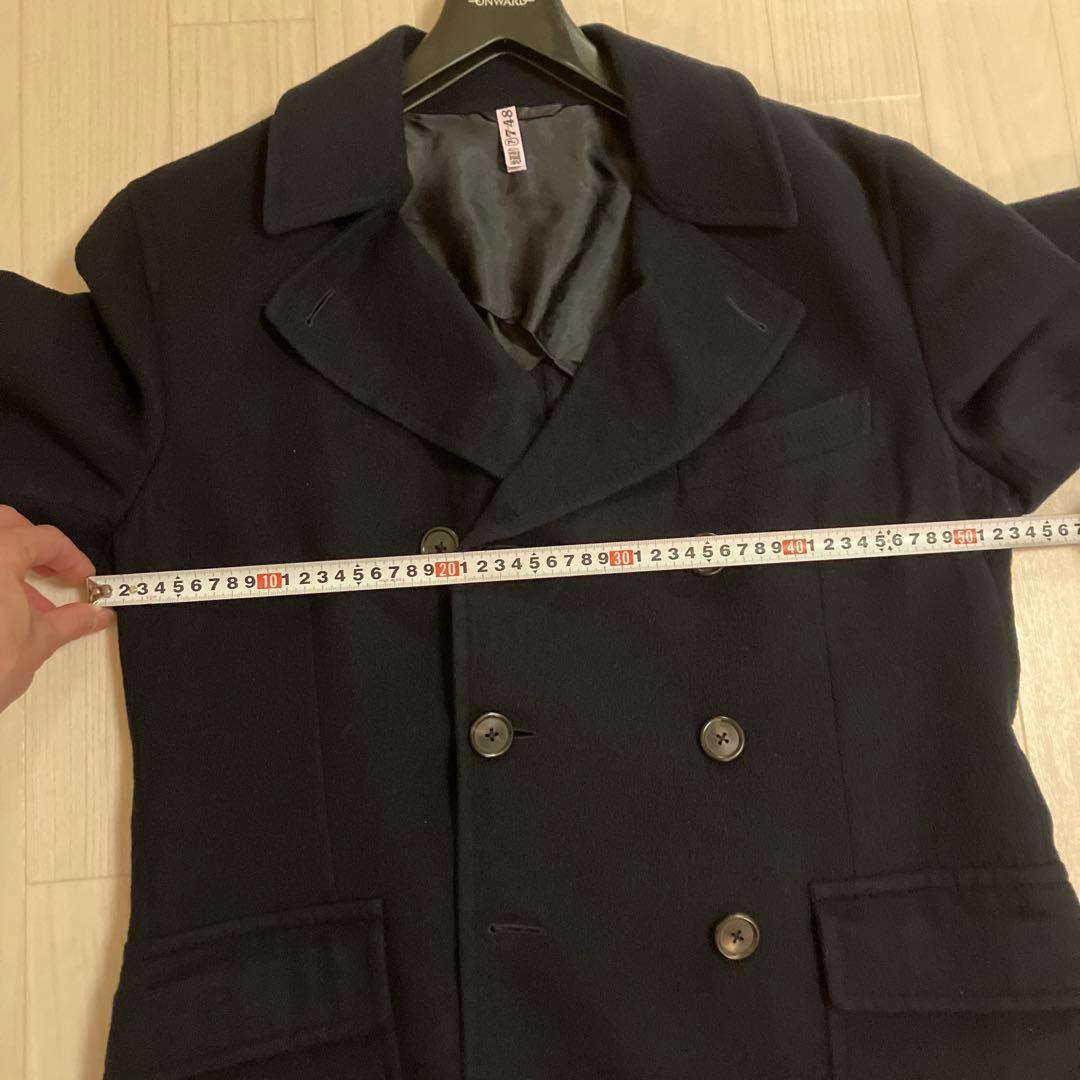 値下げしました　ベルベスト　ネイビー ウール ダブルブレスト コート　50