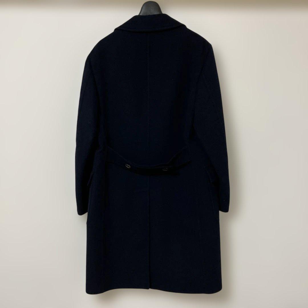値下げしました　ベルベスト　ネイビー ウール ダブルブレスト コート　50