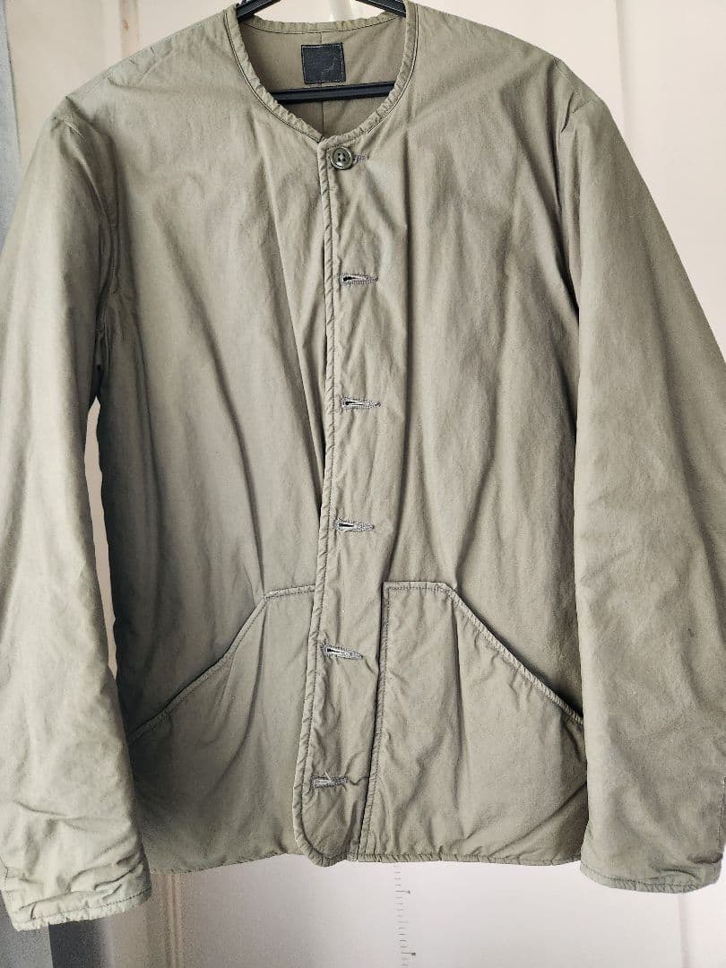 orSlow オアスロウ　コットン　シェルジャケット　ノーカラー　ダウン