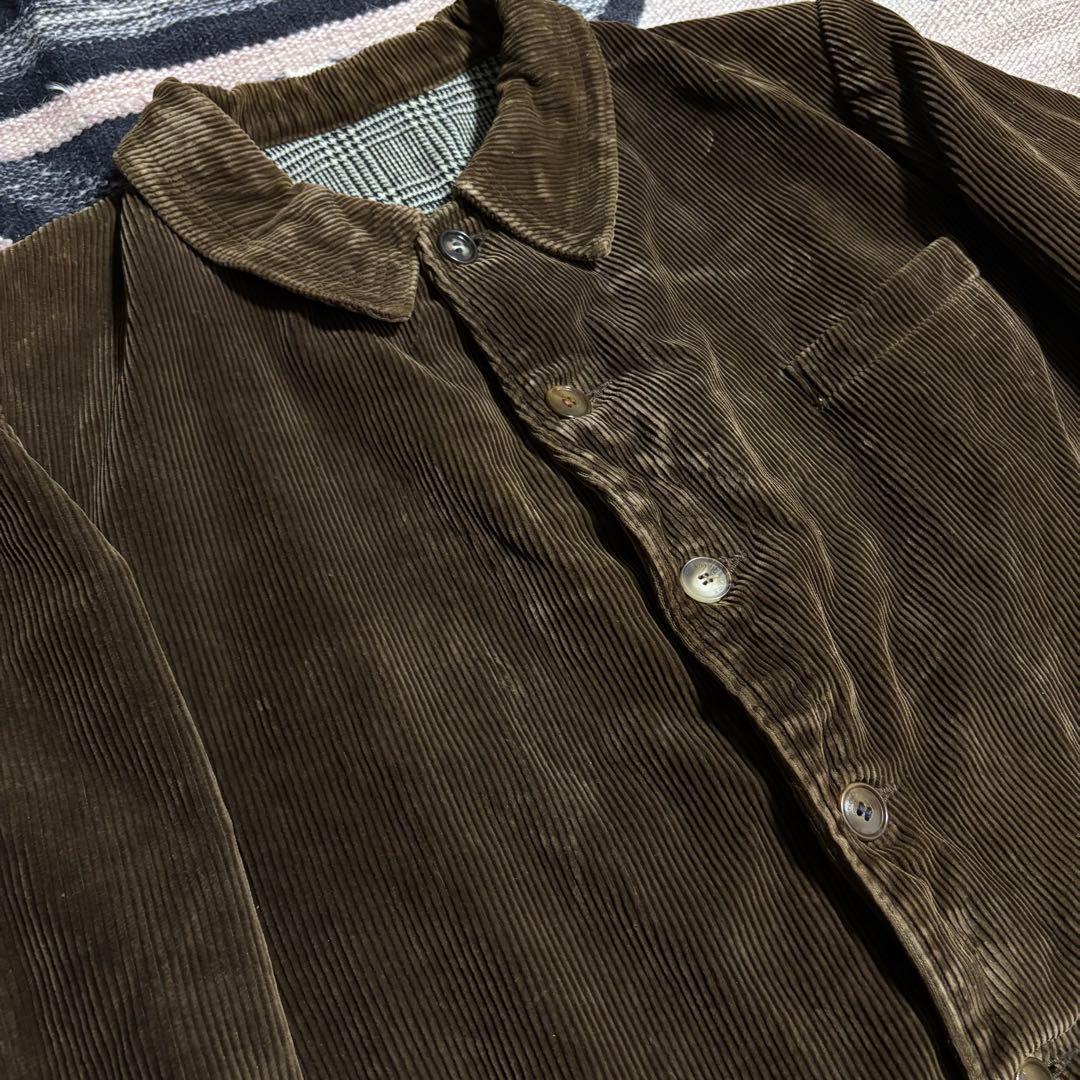 50s 60s ユーロ　コーデュロイワークジャケット　フレンチヴィンテージ　古着