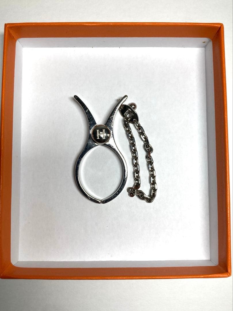 良品　HERMES エルメス　フィルー　シルバー金具　グローブホルダー　チャーム