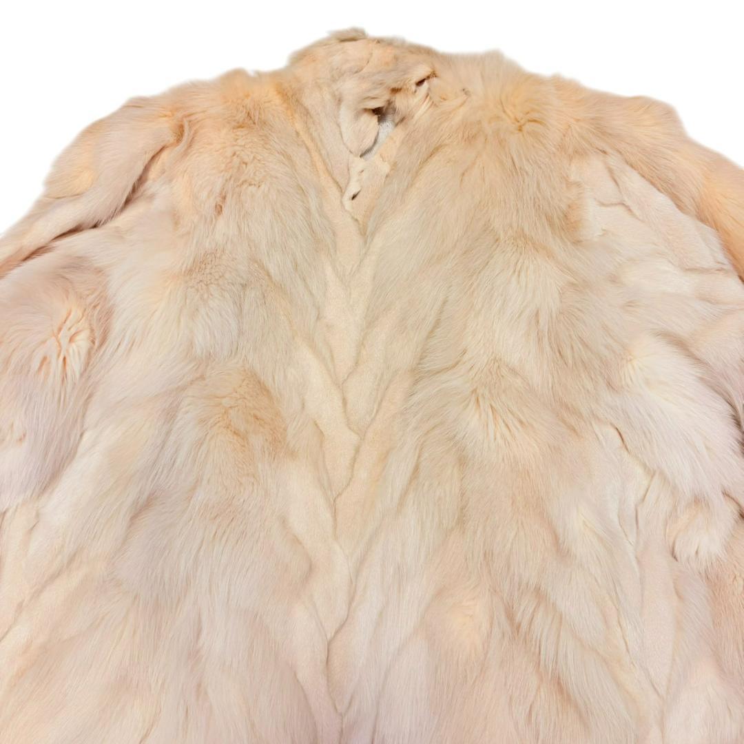 サガフォックス 毛皮コート ファーコート レディース ホワイト フォックスファー