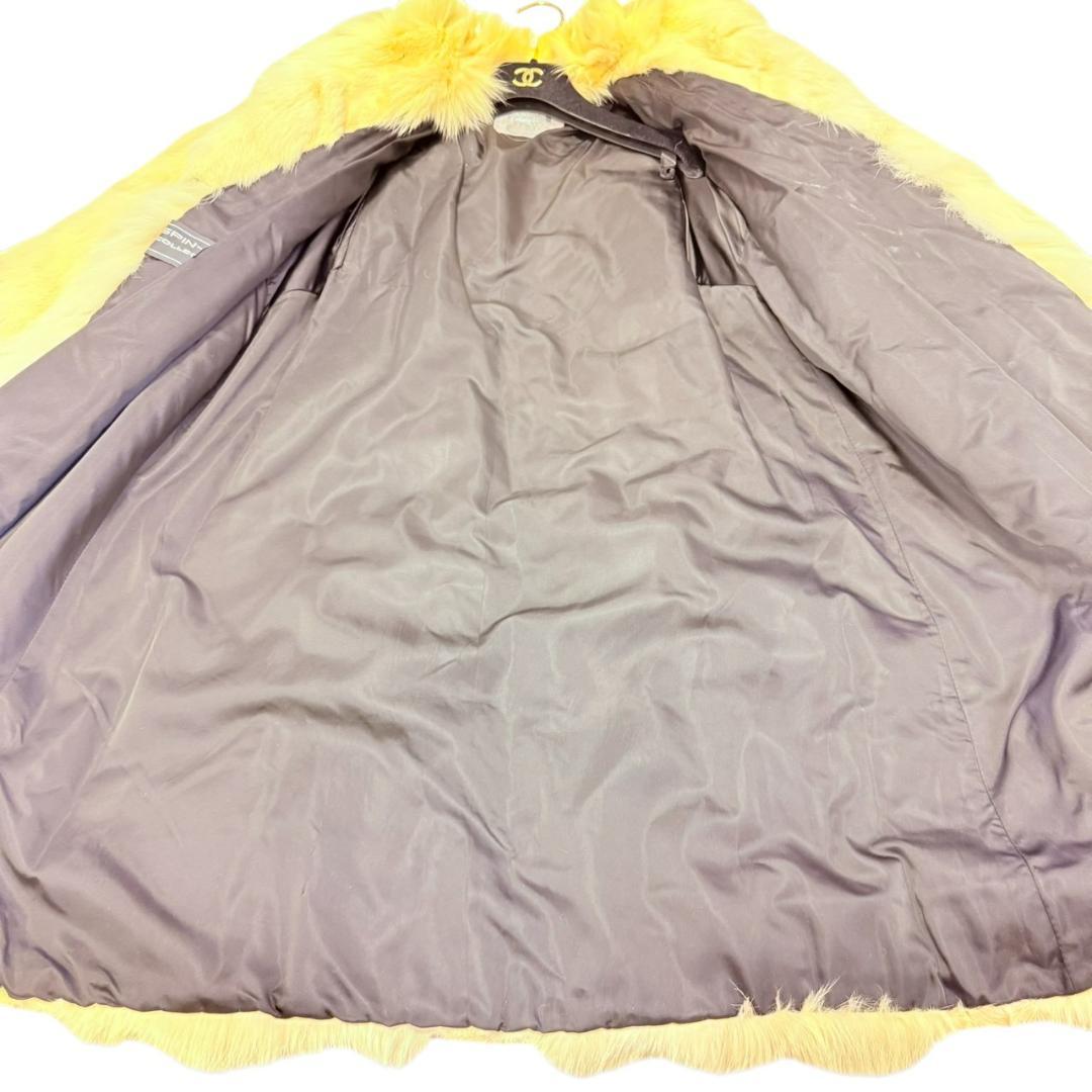 サガフォックス 毛皮コート ファーコート レディース ホワイト フォックスファー