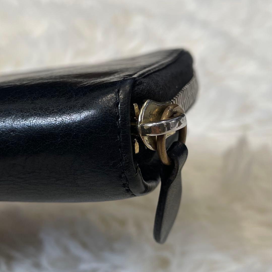 ILBISONTE イルビゾンテ 二つ折り財布 ブラック 金ボタン レザー 革