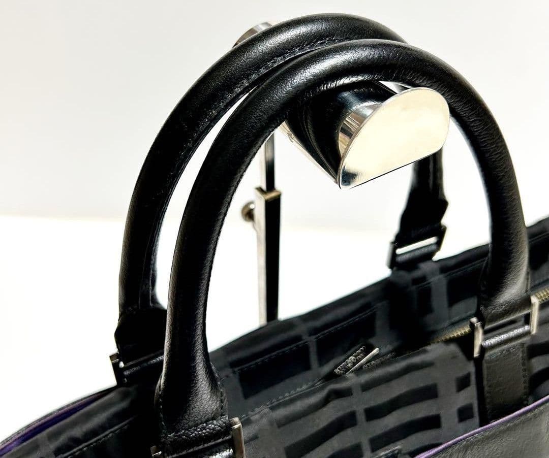 【美品】バーバリーブラックレーベル　チェック柄 ビジネスバッグ